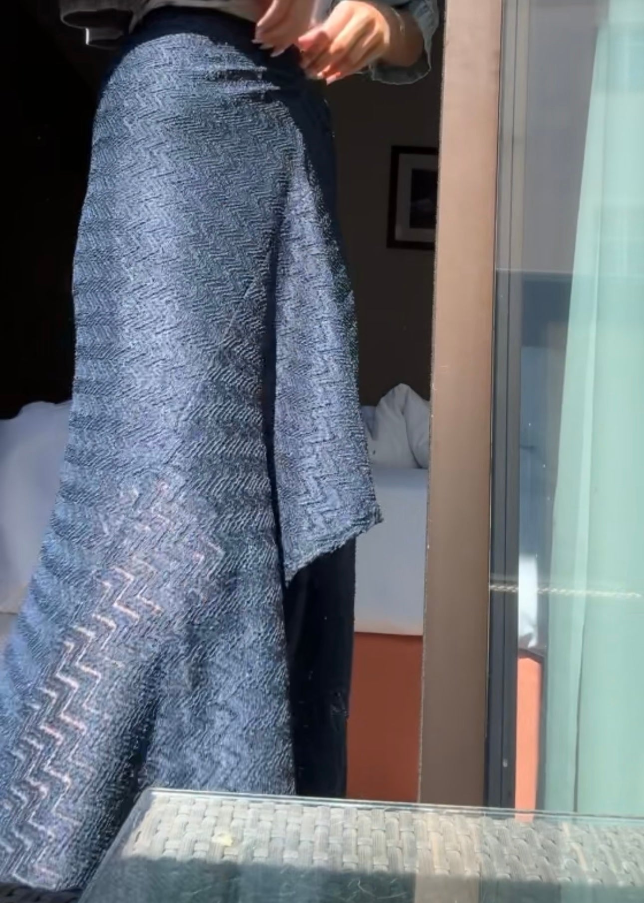 Jupe crochet bleu
