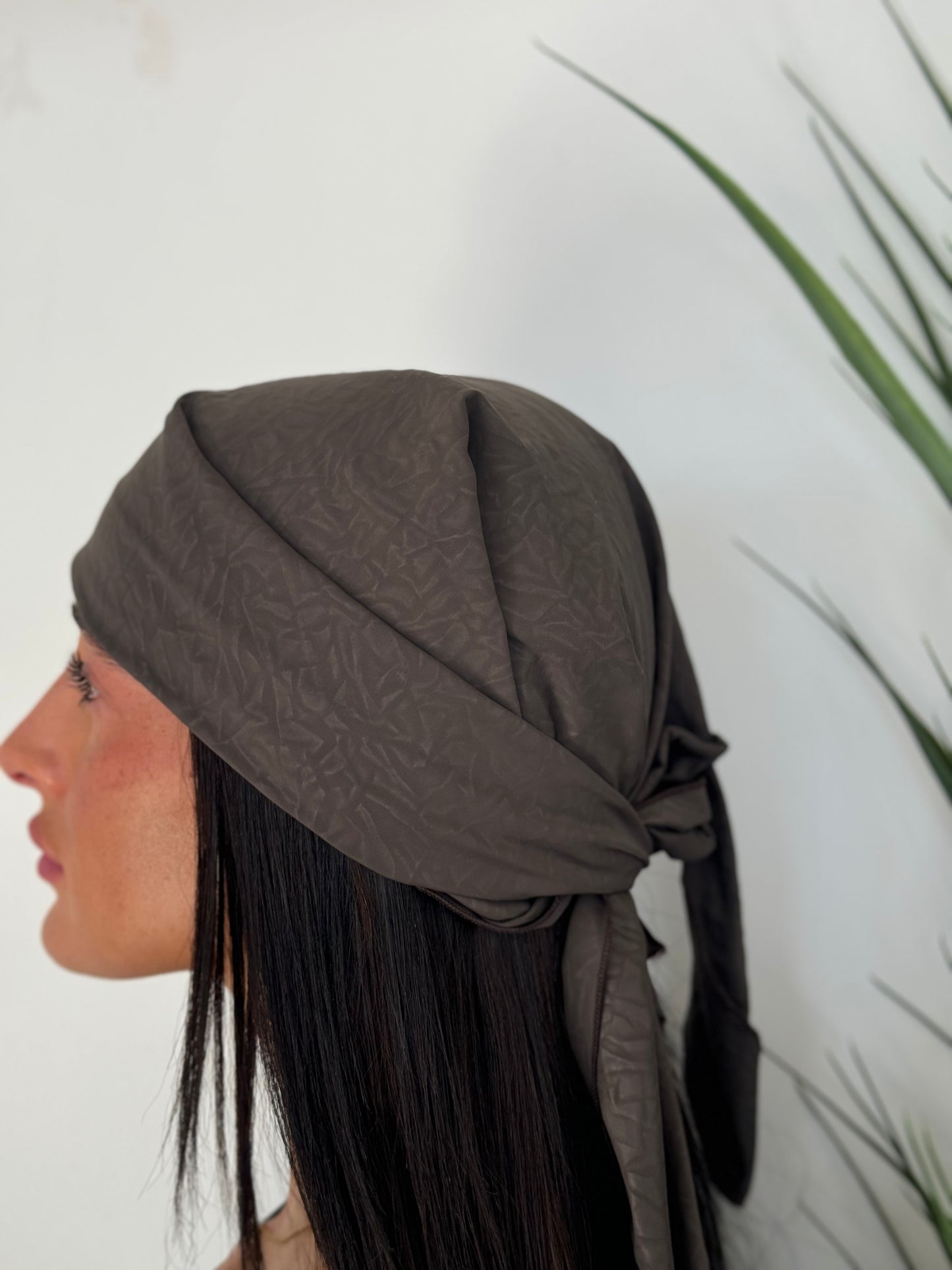 Foulard croquos marron