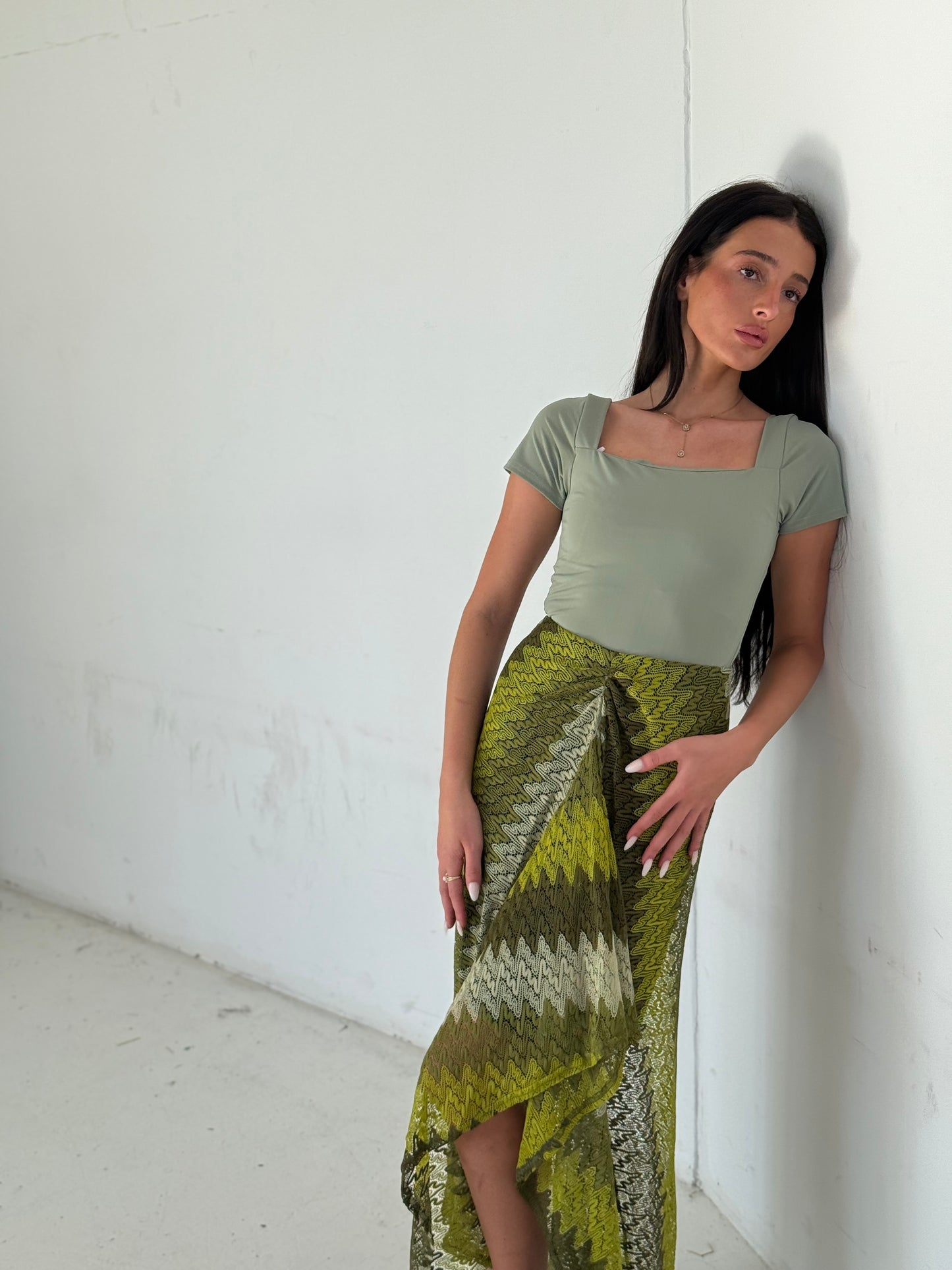 Body manche courte vert  pastel
