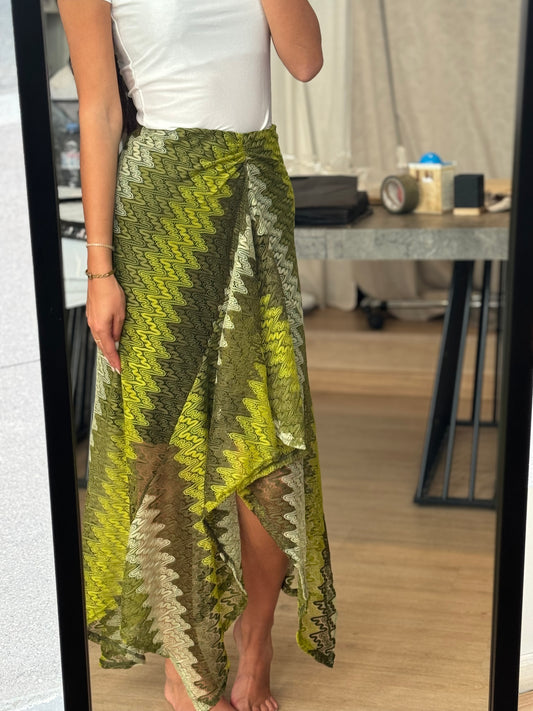 ) Jupe crochet verte