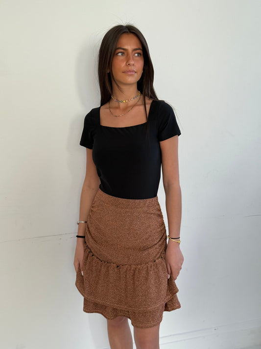 Jupe courte pailletée