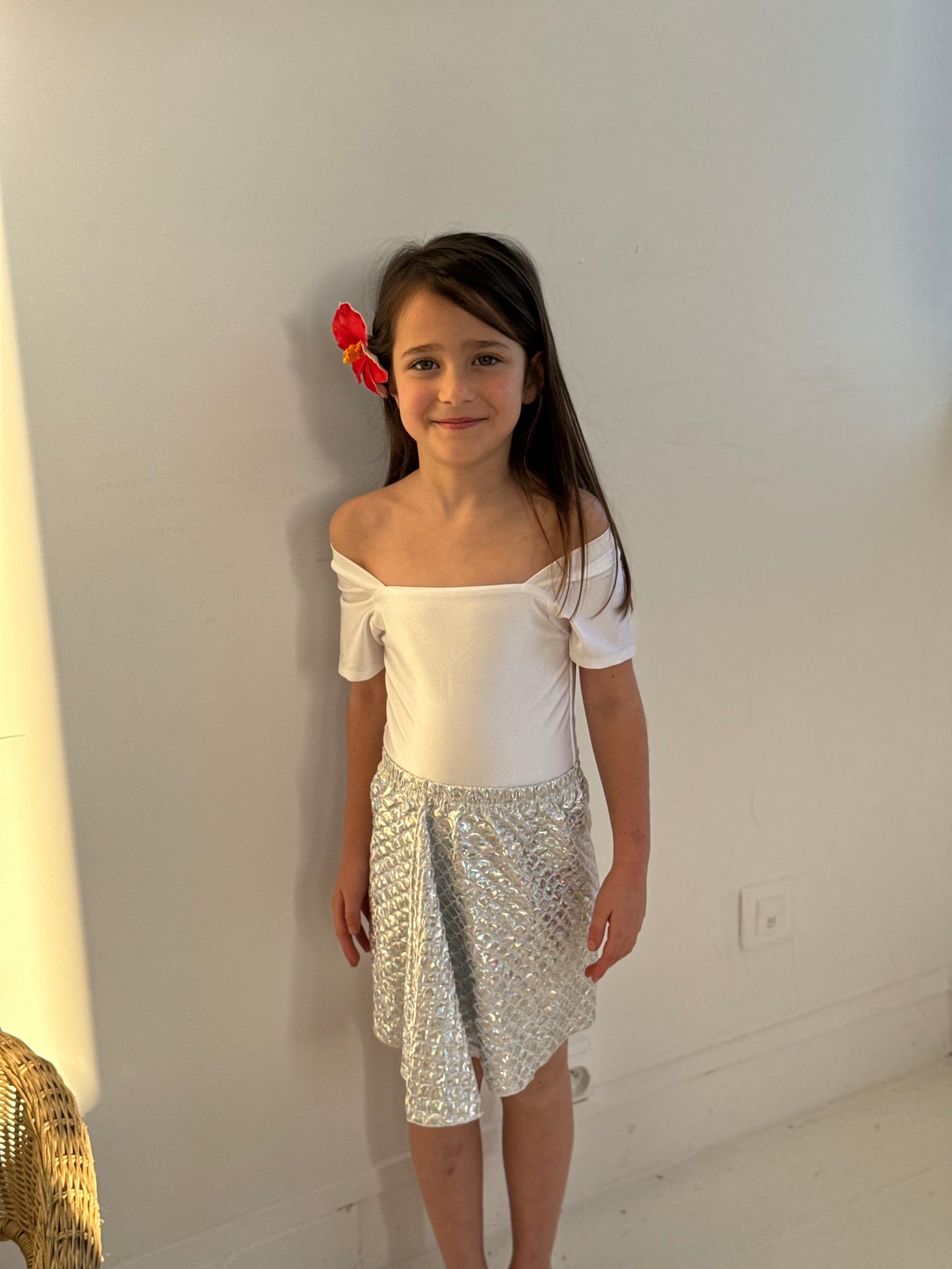 Jupe Maillot de bain sirène  blanche