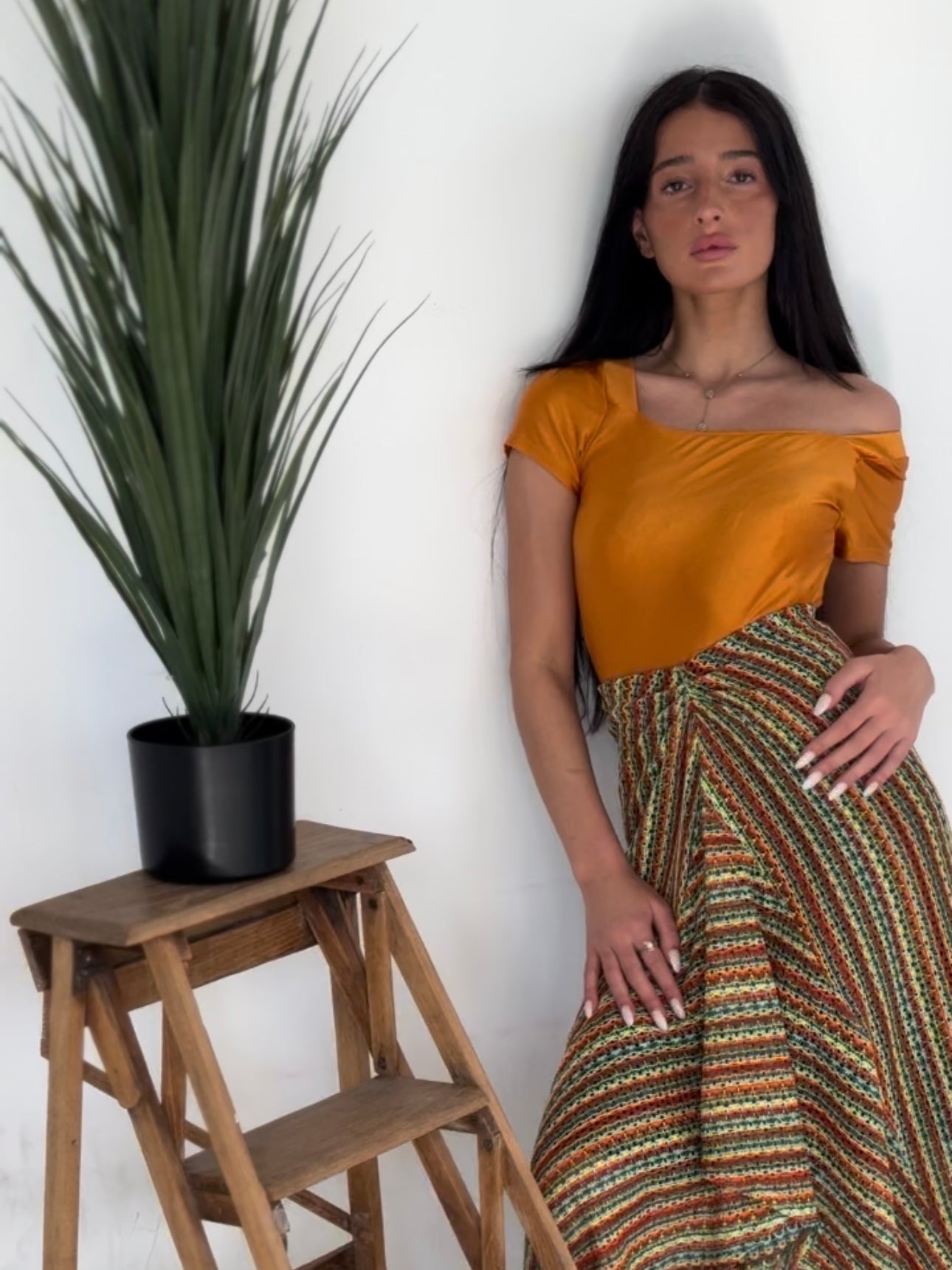Body manche courte orange irisé