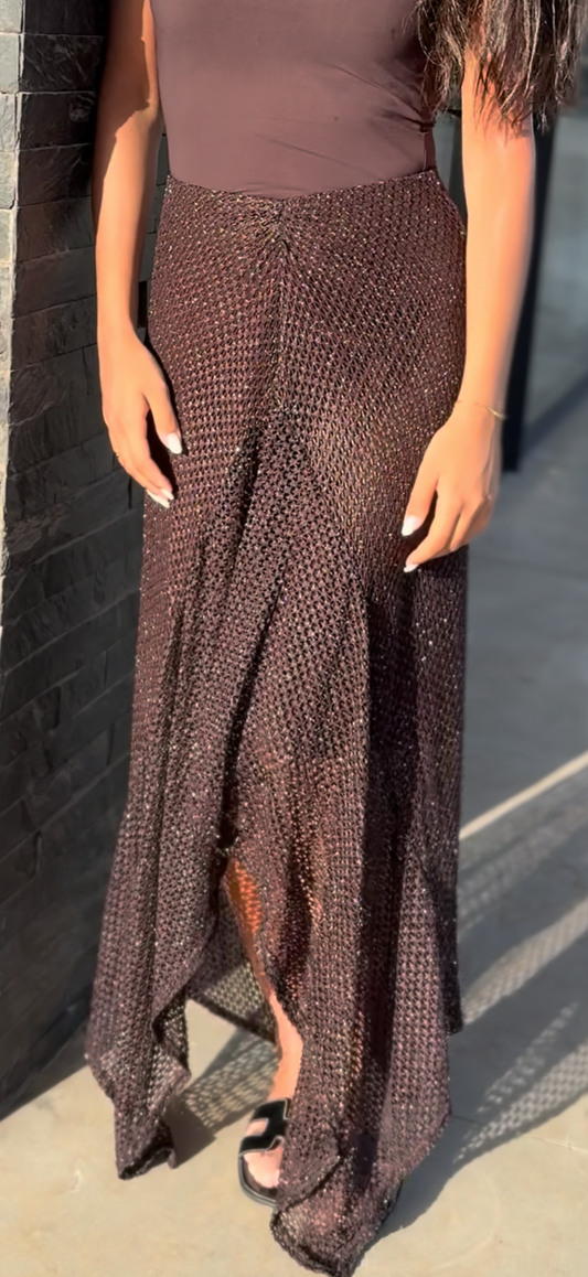 Jupe crochet Marron brillante